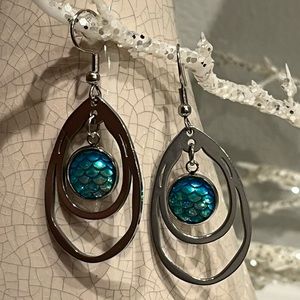 Silver Mermaid Dangle Earrings